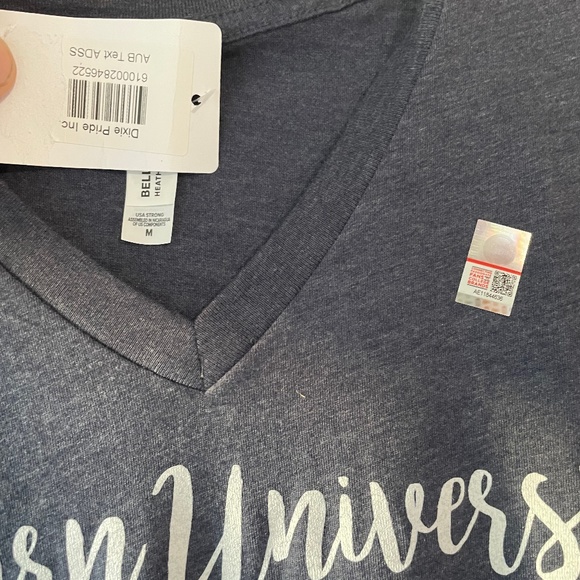 Auburn University Women's Medium T-Shirt Blue V-Neck - Picture 2 of 2